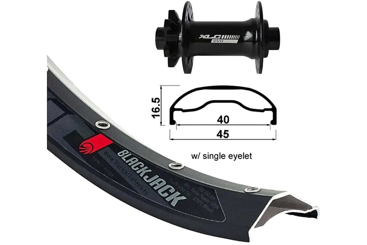 XLC Wheel Rodi Ready 40 27,5″ Kiekko Eteen