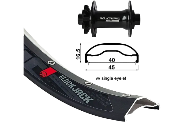 XLC Wheel Rodi Ready 40 27,5″ Kiekko Eteen