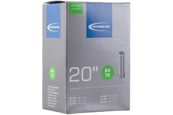 Sisärengas 20" Autoventtiili SCHWALBE (40-60x406) 40 mm AV7C