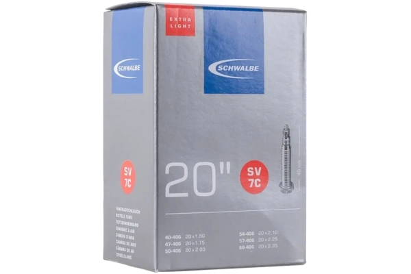 Sisärengas 20" Presta venttiili SCHWALBE (40-60x406) 40 mm SV7C