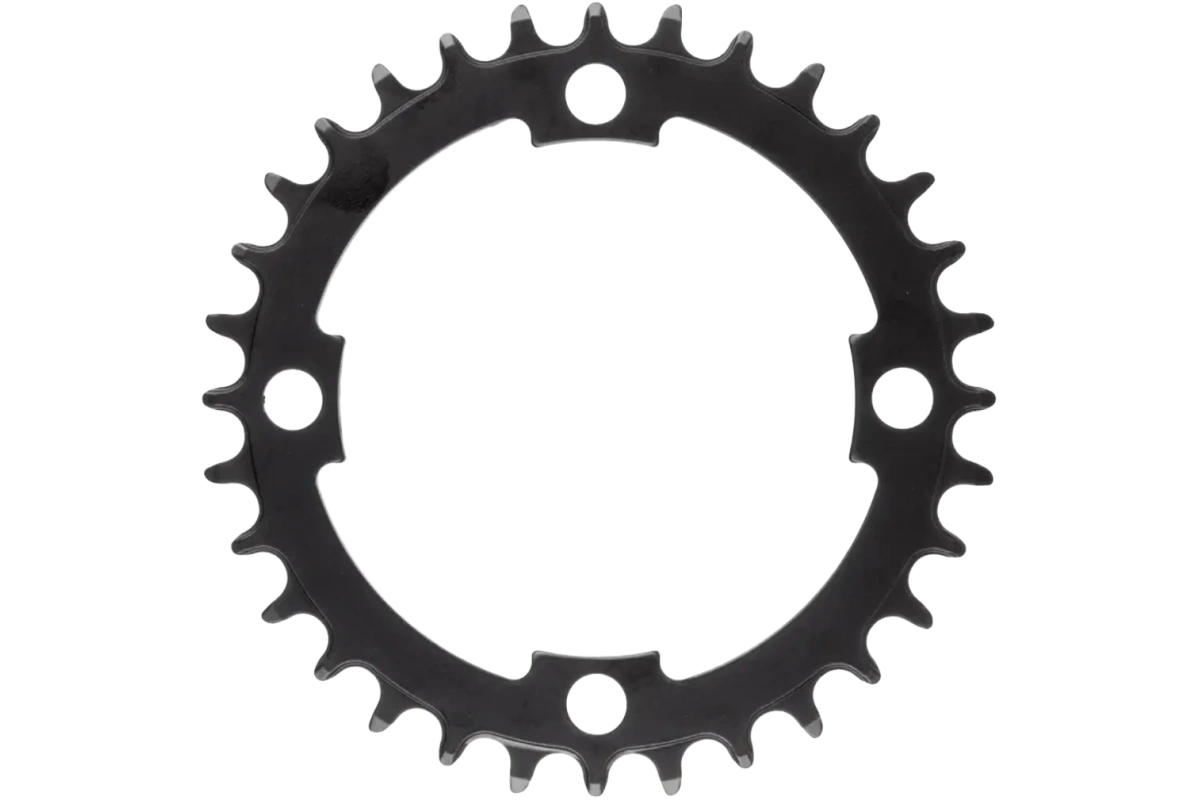 Eturatas Chainwheel E-bike, 34h, Narrow wide,BCD104, teräs, musta